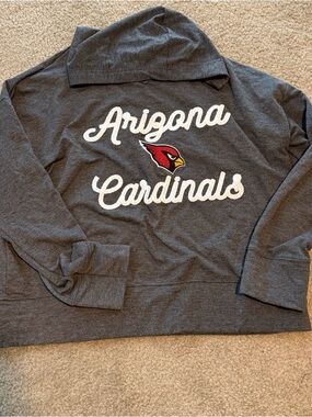 Arizona Cardinals Charcoal hooded Crewneck Sweatshirt - Women's